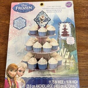 Disney Frozen Cupcake Stand Wilton Anna Elsa Olaf New